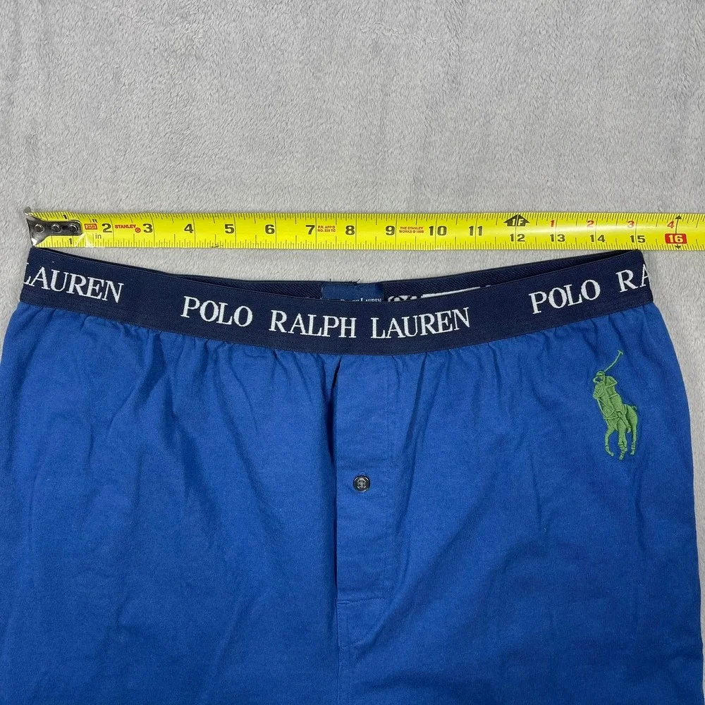 Polo Ralph Lauren Pajama Pants Mens Large Blue Cotton Big Pony‎ Logo